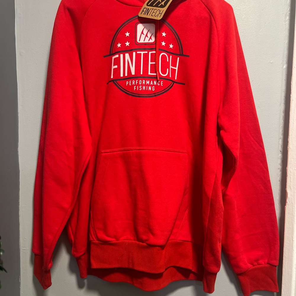 Fintech Red Crewneck Men's Sweater